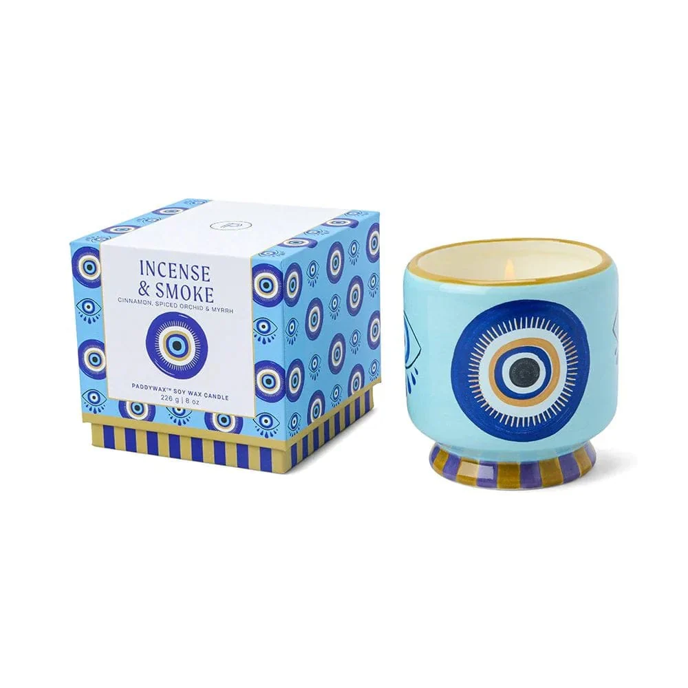 Adopo Eye Ceramic Candle 8oz - Incense & Smoke - Image 2
