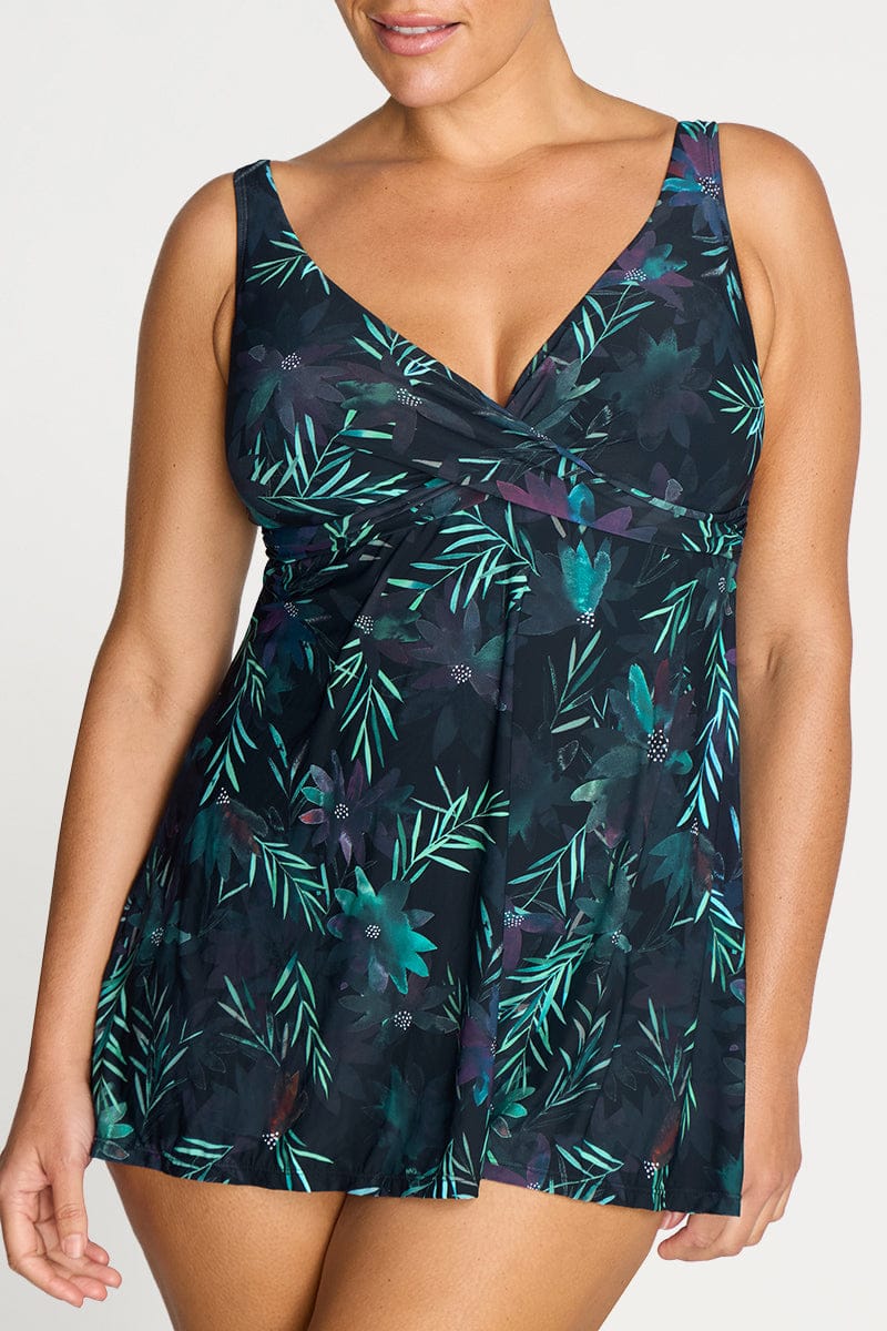 Artesands Lunafleur Delacroix Cross Over Swim Dress - Navy - Image 2