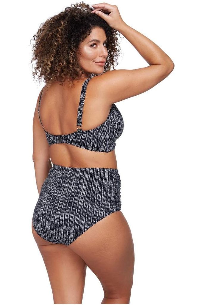 Artesands Zig Zag Delacroix Bikini Top & Ruched Side High Waist Pant Bikini Set - Image 5