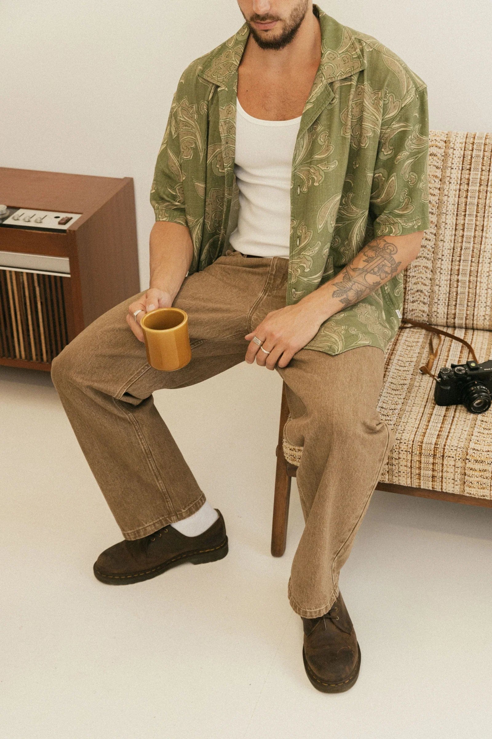 Rhythm Astral Bloom Ss Shirt - Olive - Image 4