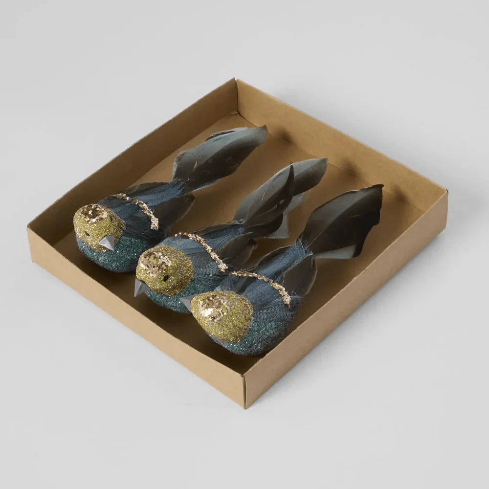 Amon Clip on Bird Set of 3 Blue - Image 3