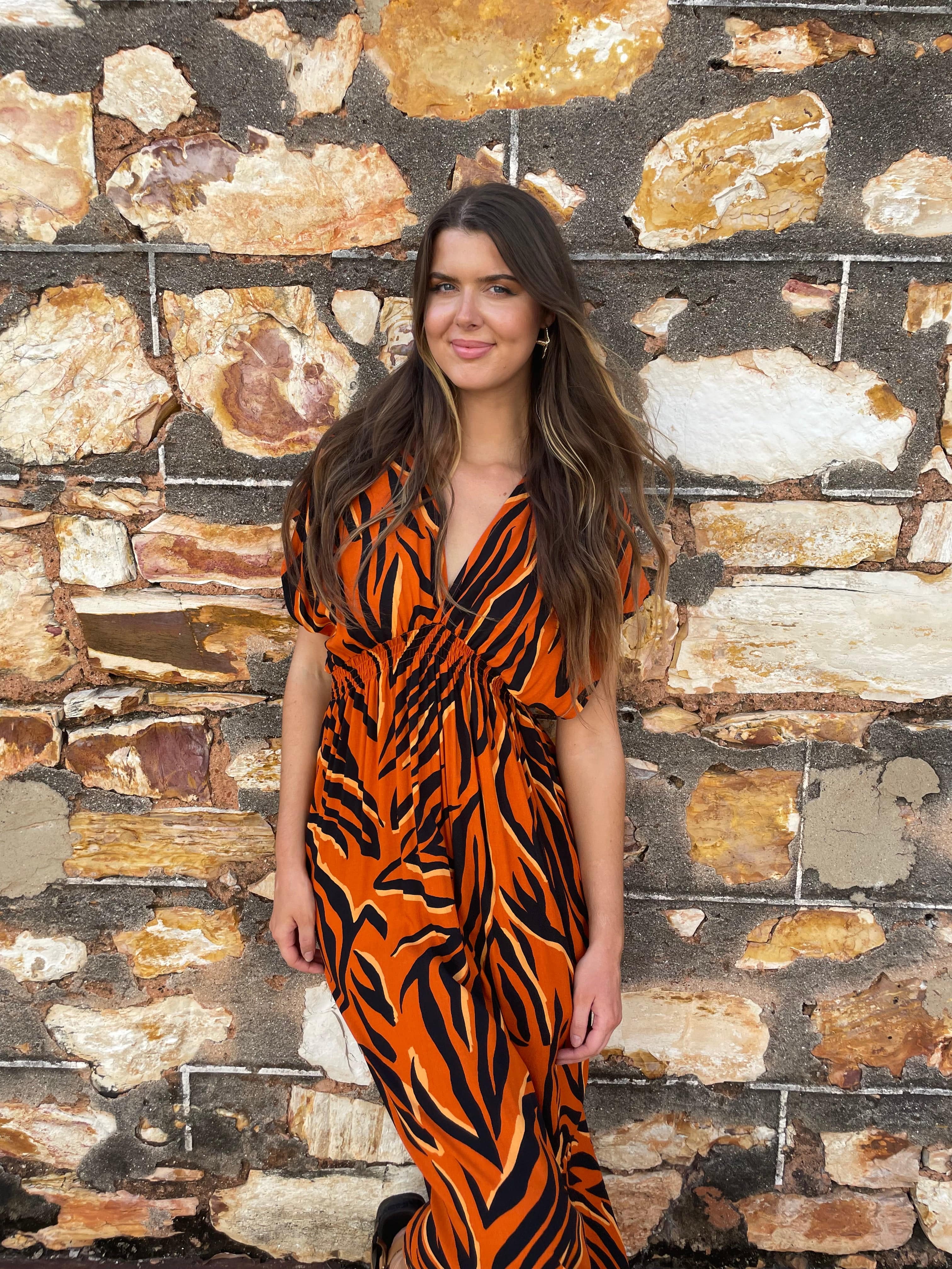 Bahama Beach Dress - Zebra Orange - Image 2