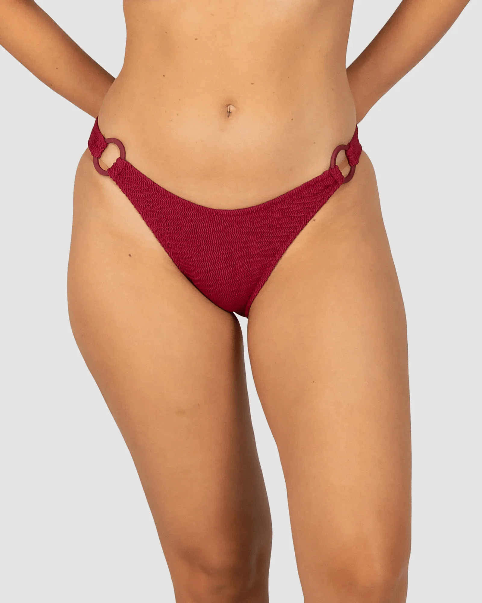 Baku Ibiza Ring Hipster Bikini Bottom- Scarlet