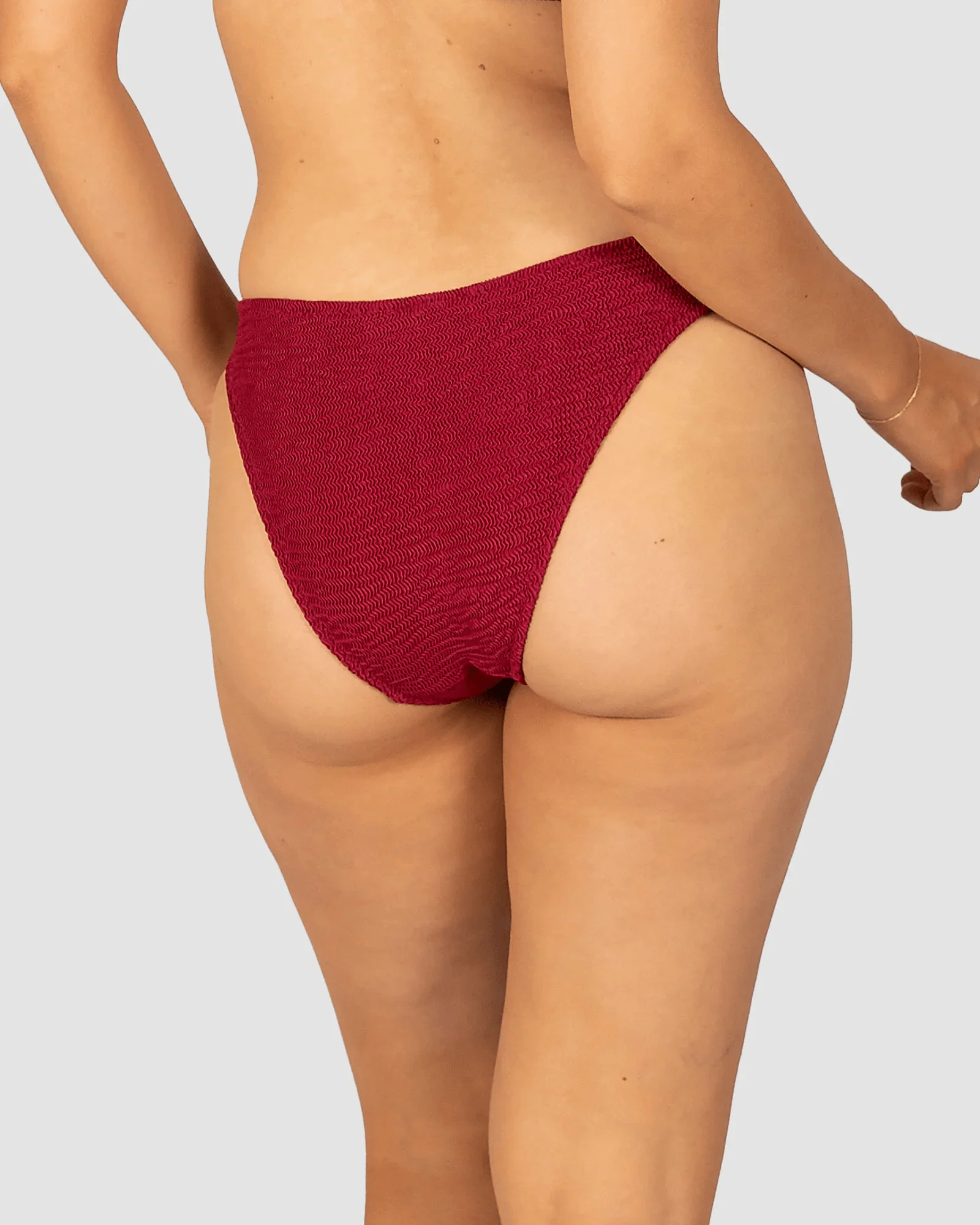 Baku Ibiza Ring Hipster Bikini Bottom- Scarlet - Image 3