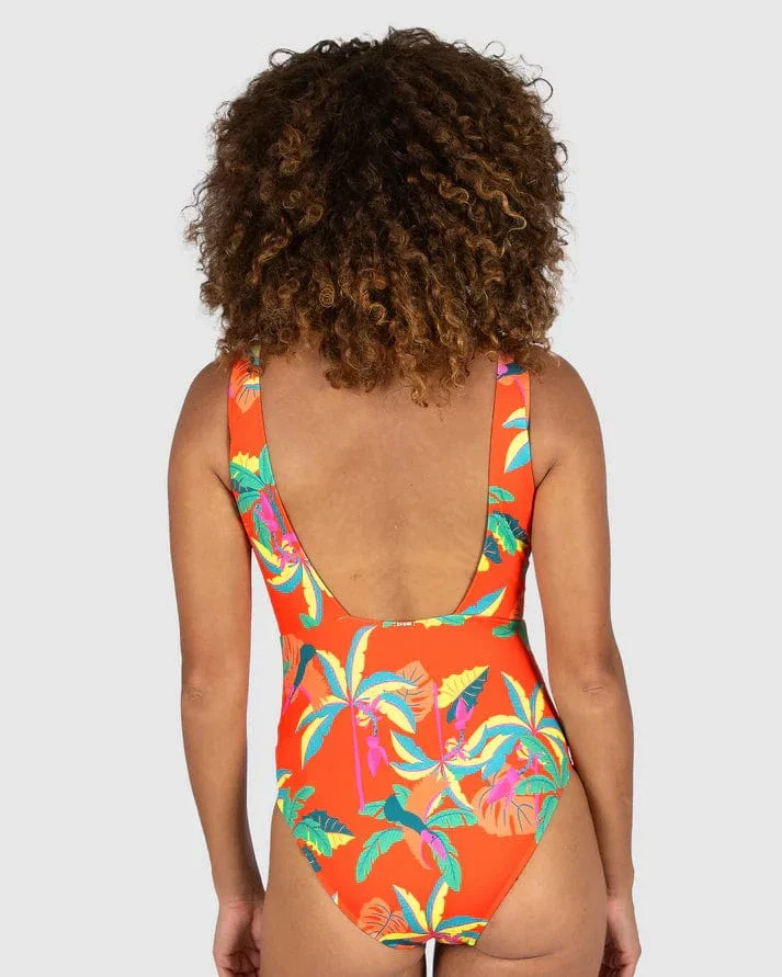 Baku Rio Grande Longline One Piece Swimsuit - Flame - Image 3
