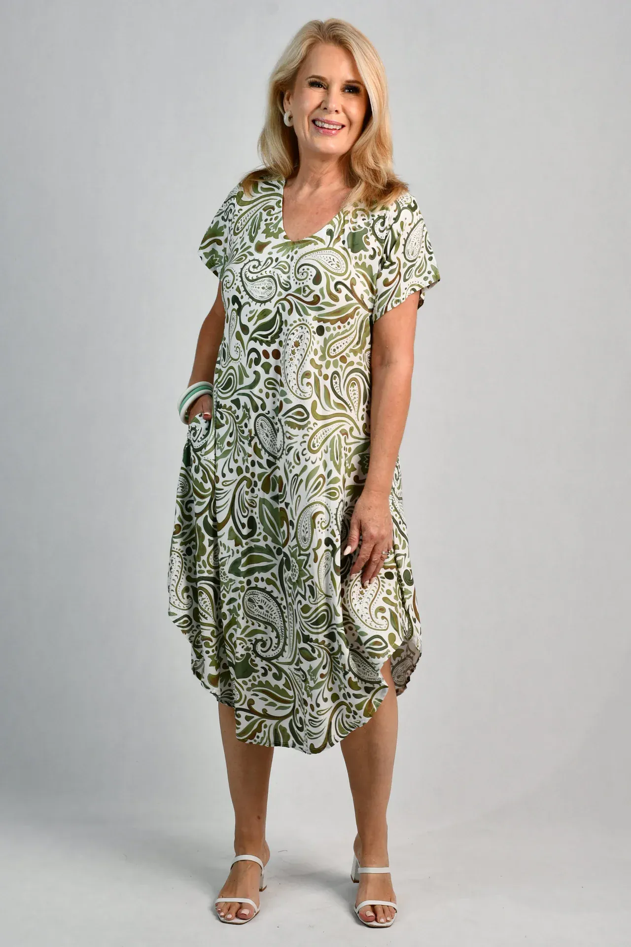 Bodacious Great Harbour Dress - Paisley Green