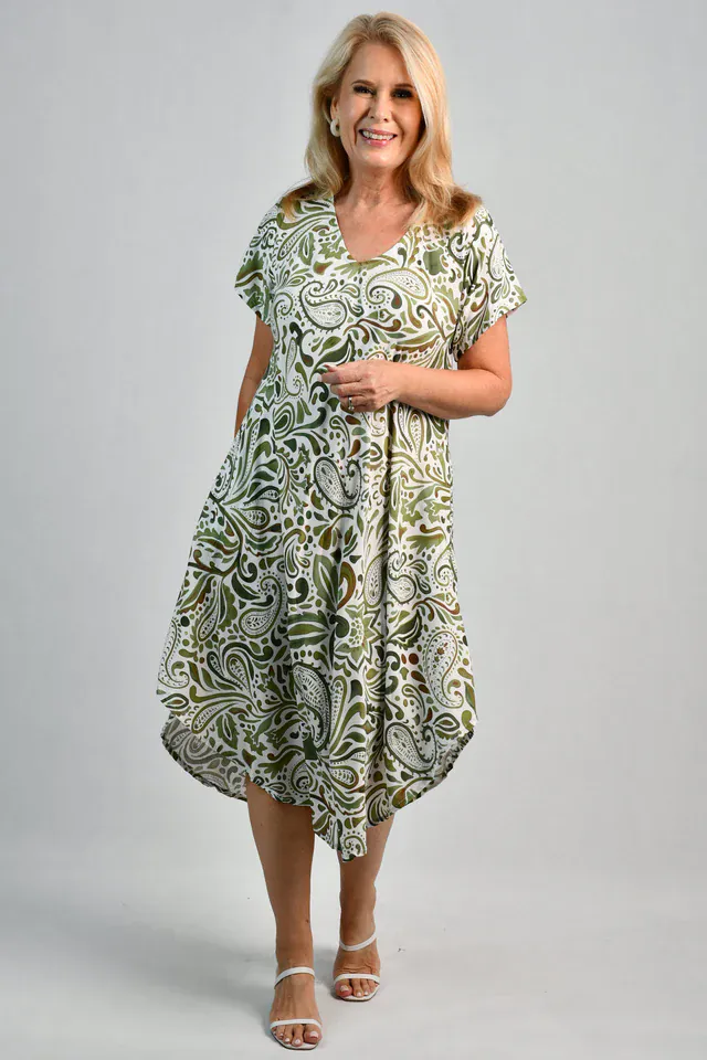 Bodacious Great Harbour Dress - Paisley Green - Image 3