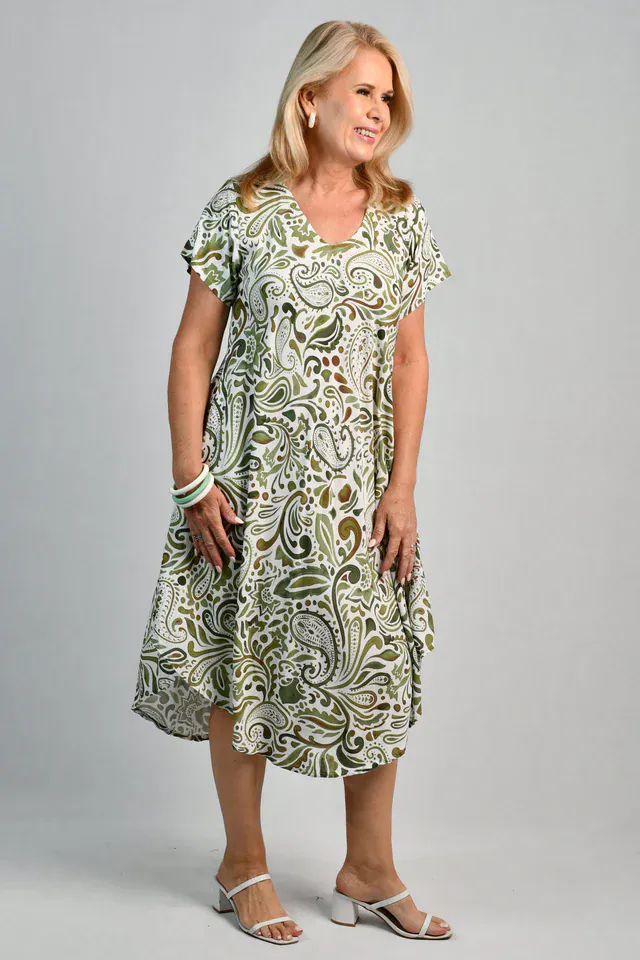 Bodacious Great Harbour Dress - Paisley Green - Image 4