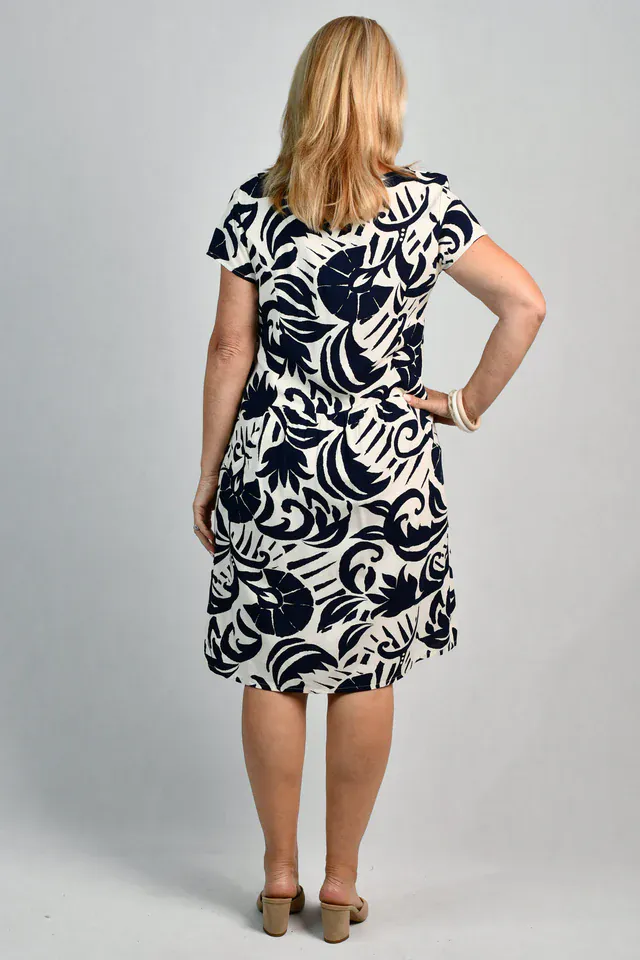 Bodacious Susan Shift Dress - Nautilus Navy - Image 2