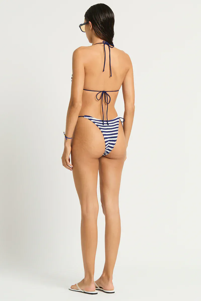Bond Eye Dot Stripe Beaded Ingrid Tri - Navy / White - Image 4