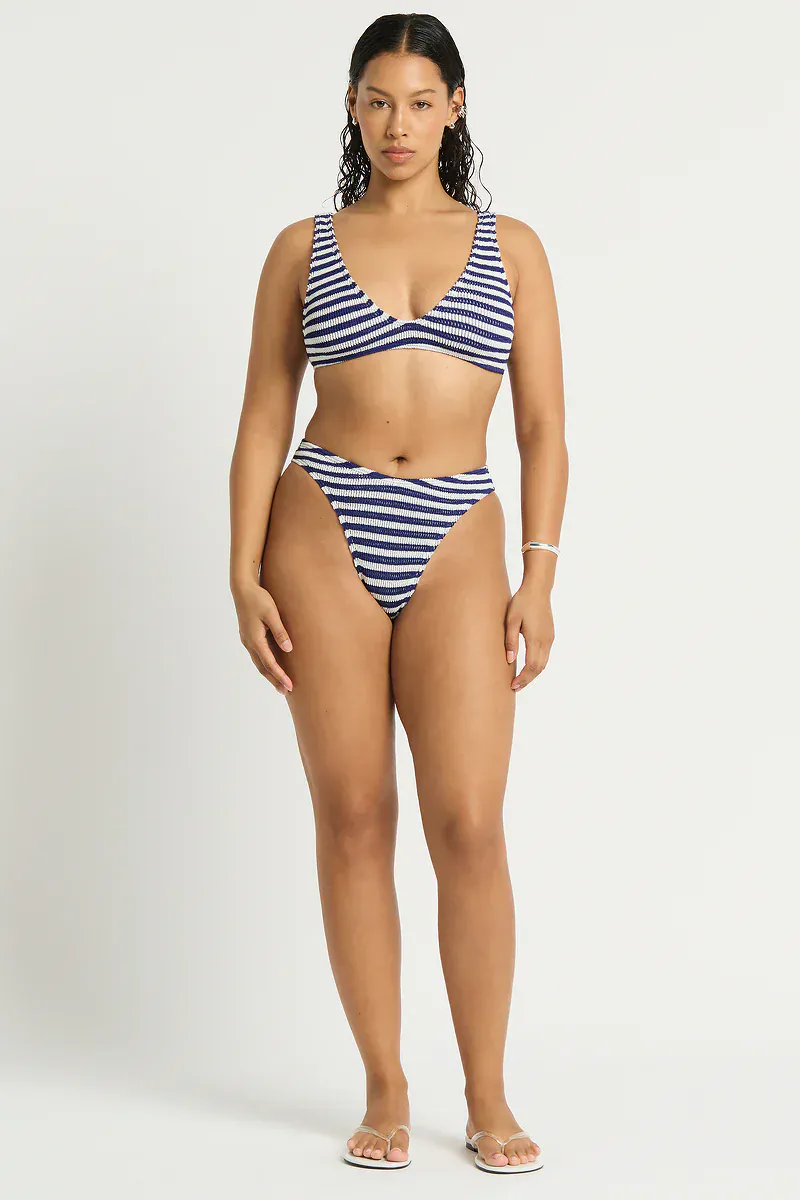 Bond Eye Dot Stripe Christy Brief - Navy / White - Image 4