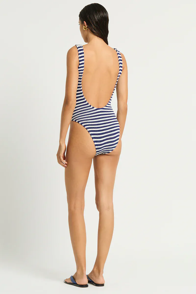 Bond Eye Dot Stripe Eye Mara One Piece - Navy / White - Image 3