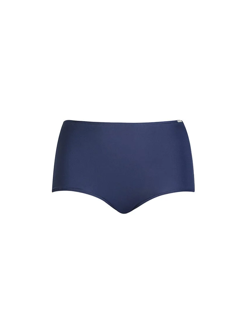 Capriosca Chlorine Resistant Plain Black High Waisted Bikini Bottoms - Image 12