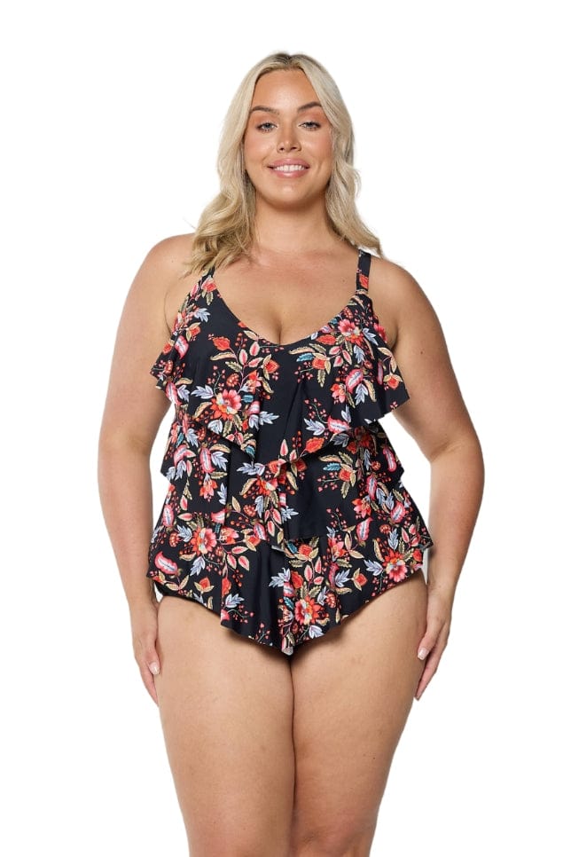 Capriosca Wildberries 3 Tier Tankini Top