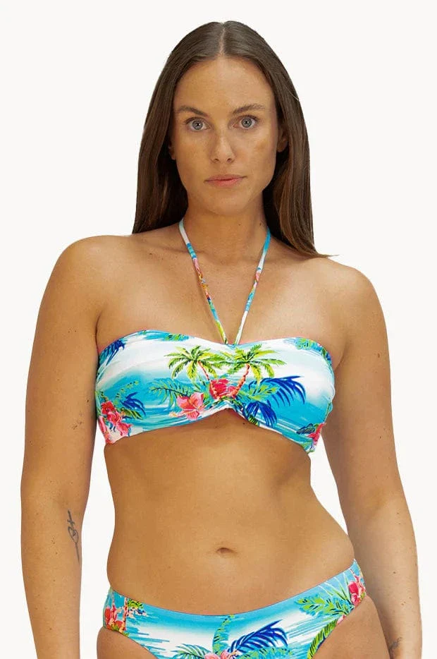 Cocos Islands Cocos Bandeau & Rio Tieside Bikini Set - White - Image 4