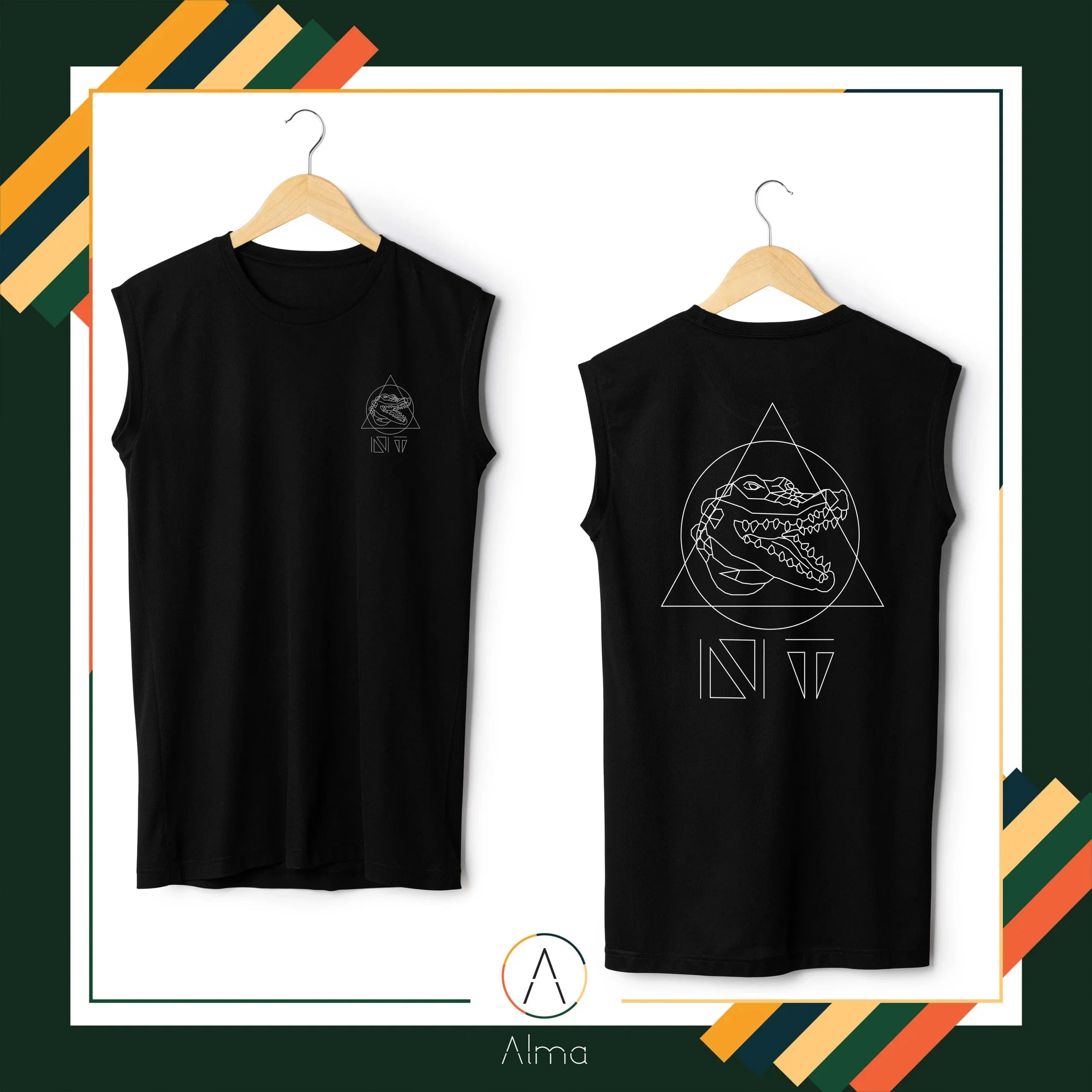 Crocodile NT Black Singlet - Image 3