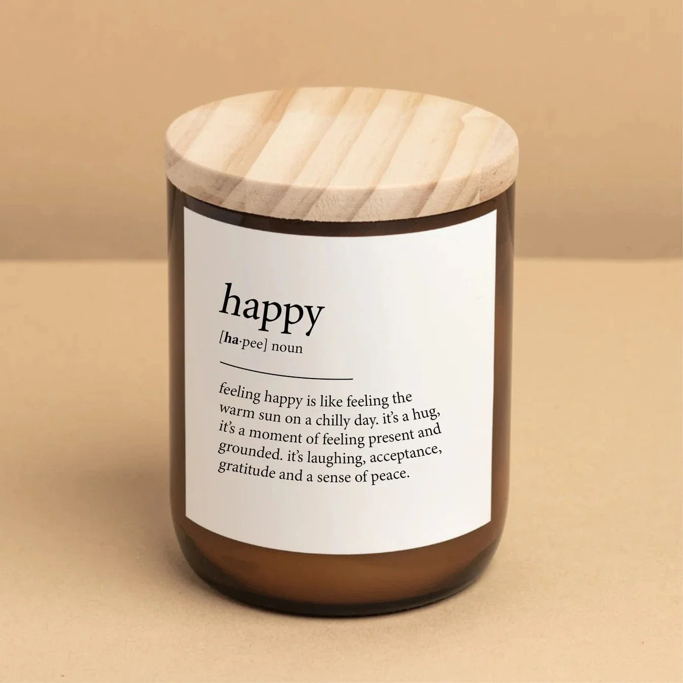 Dictionary Candle - Happy