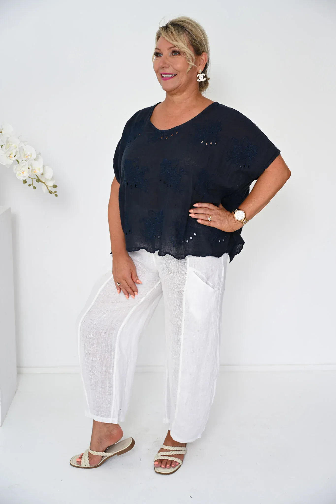 Donna Donna Golossa Pant - White - Image 3
