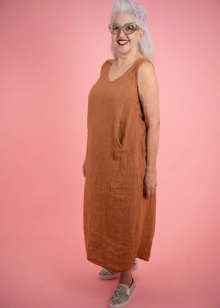 Donna Donna Lisa Dress - Cinnamon