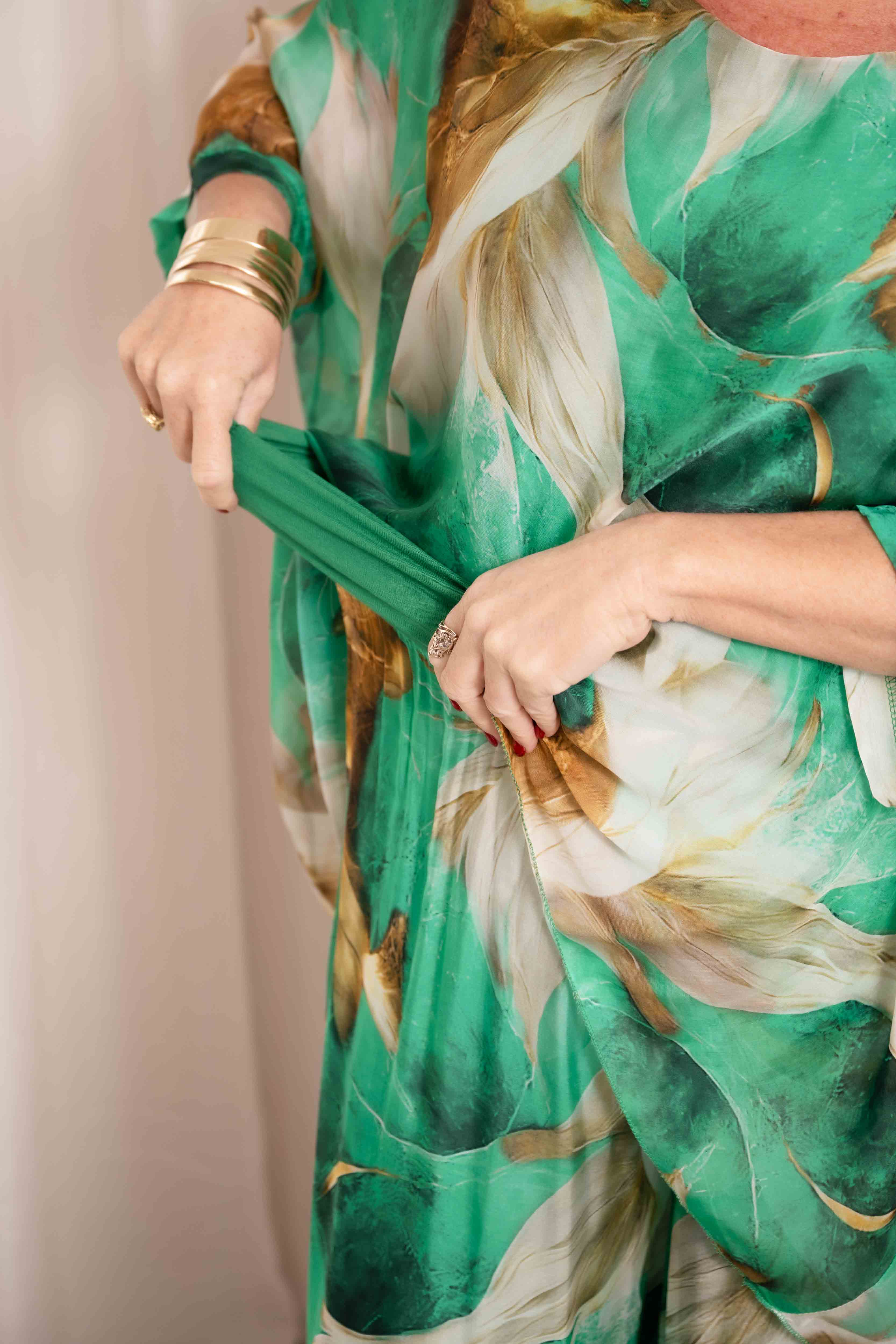 Donna Donna Savannah Silk Pant - Gucci Green - Image 3