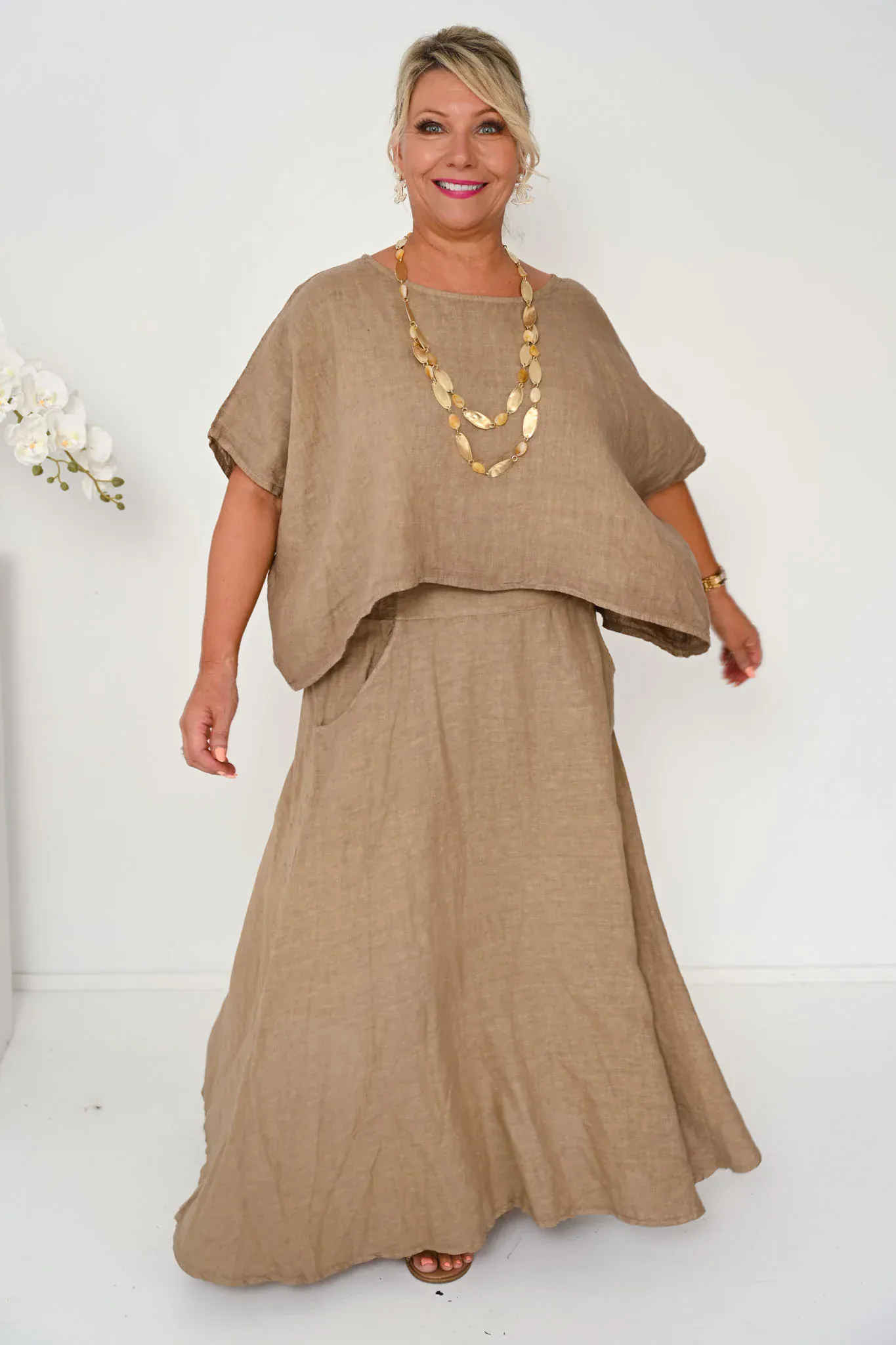 Donna Donna Verde Skirt - Camel - Image 5