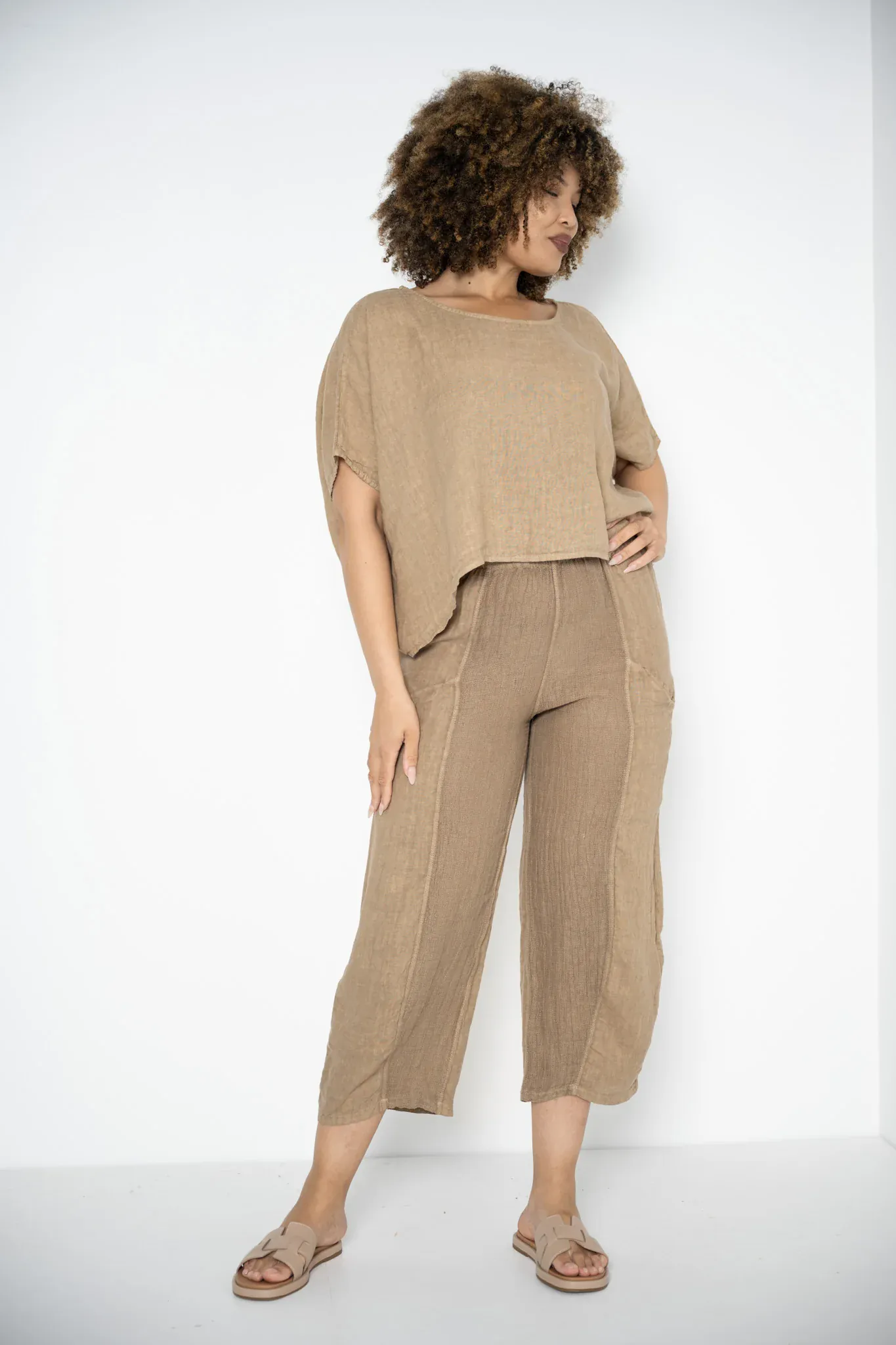 Donna Donna Vielda Top - Caramel - Image 3