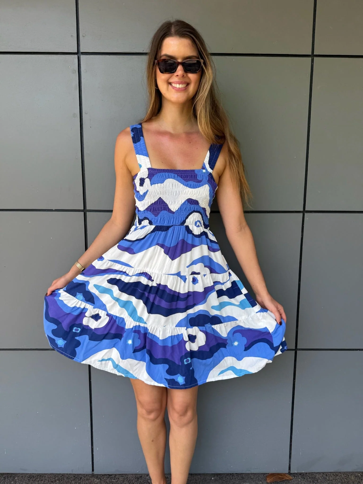 Elcee Retro Flowers Mini Dress - Image 2