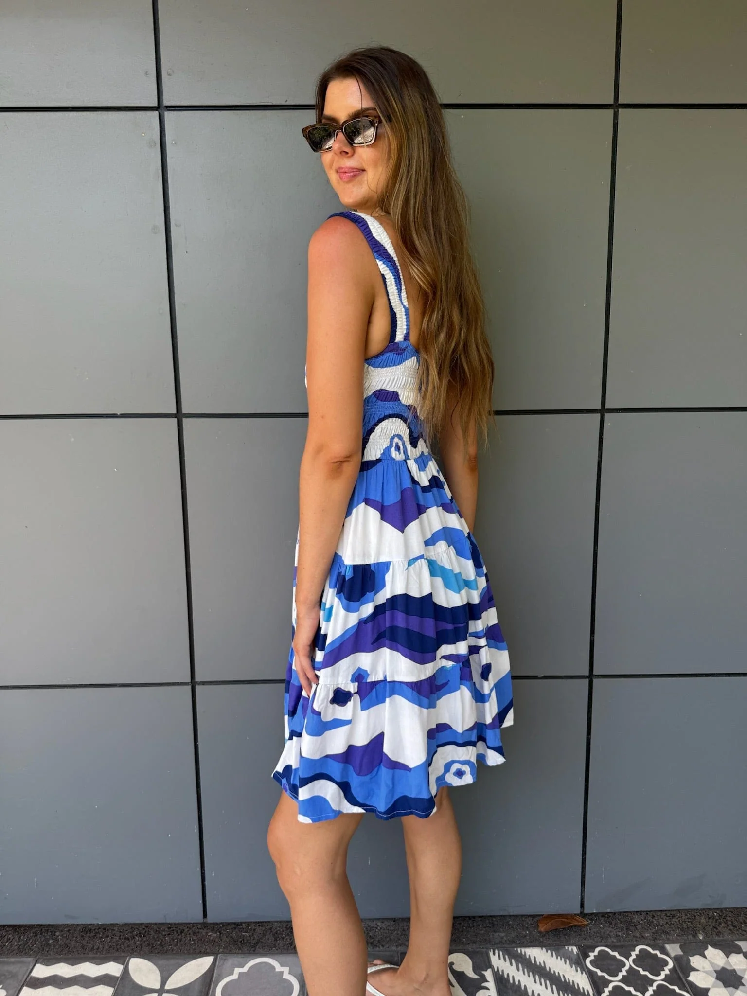 Elcee Retro Flowers Mini Dress - Image 3
