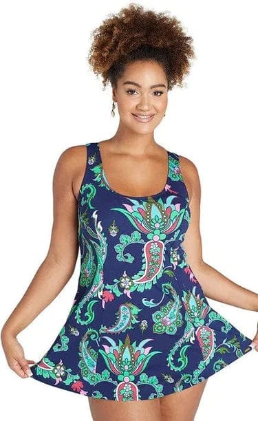 Paisley Pop Mastectomy Swim Dress