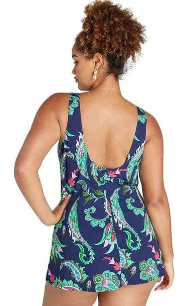 Paisley Pop Mastectomy Swim Dress - Image 2