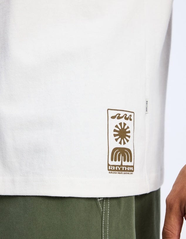 Rhythm Flagship Vintage SS T-Shirt - Ecru - Image 3