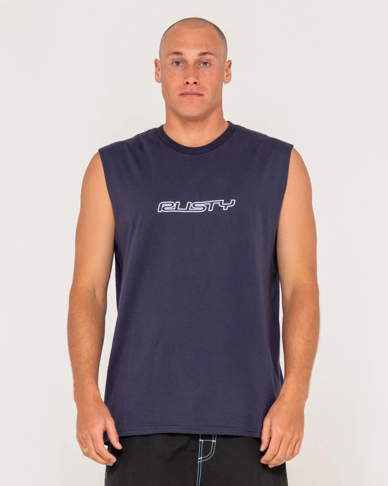 Rusty Flip Daddy Graphic Muscle - Navy Blue