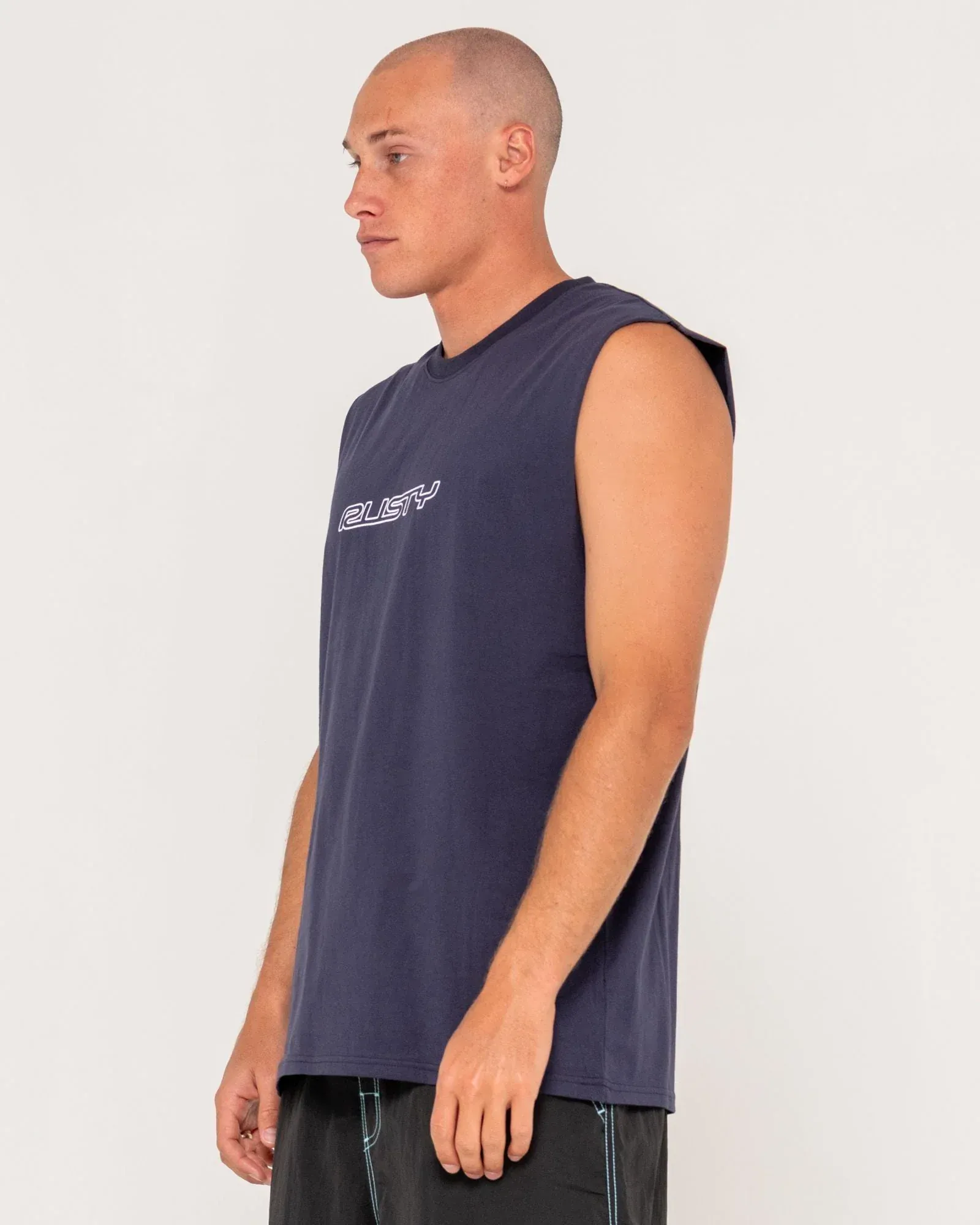 Rusty Flip Daddy Graphic Muscle - Navy Blue - Image 4