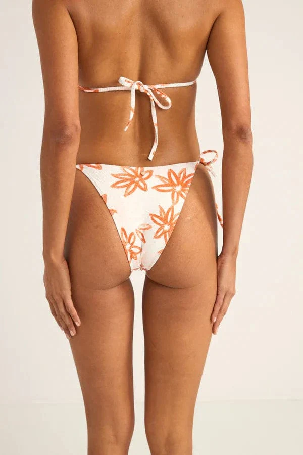Rhythm Sanctuary Floral Tie Side Hi Cut Pant - White - Image 3