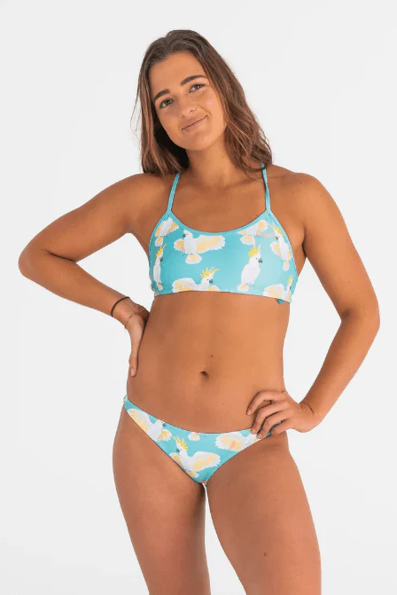 Freshwater Top Green Cockies & Shelly Bottoms in Green Cockies Bikini Set