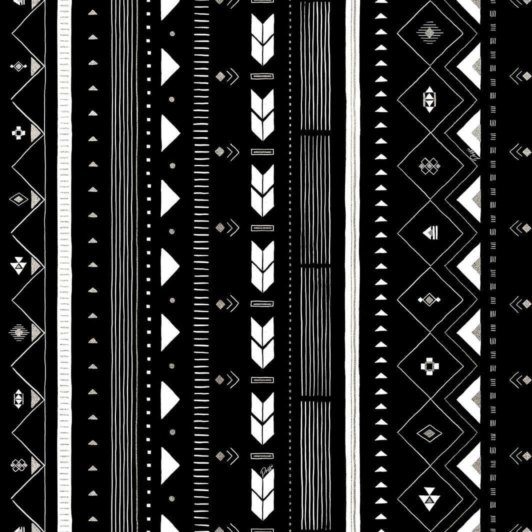 Freya Duster Vest Tribal - Black & Silver - Image 6