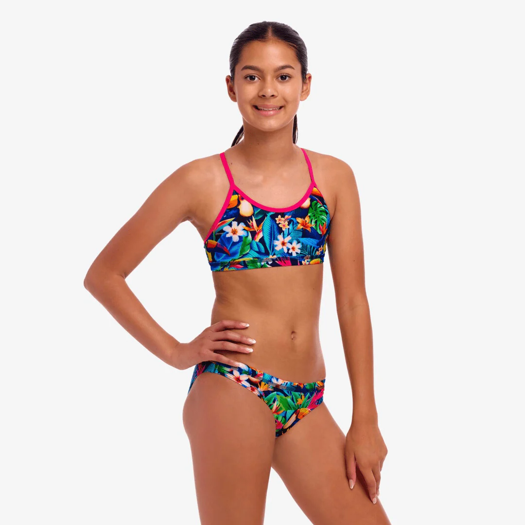 Funkita Girl's Racerback Two Piece - Birdie Wordie