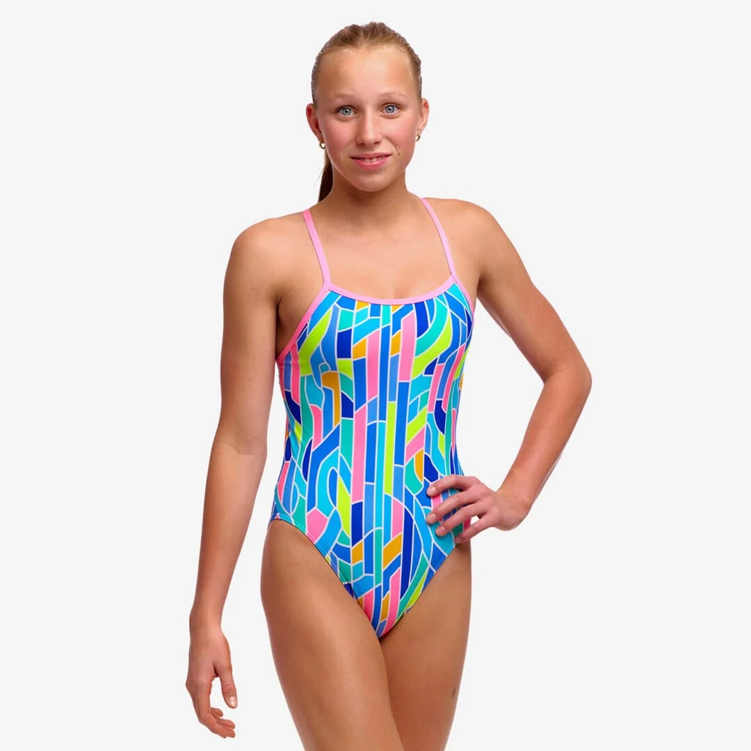 Funkita Girl's Single Strap One Piece - Pillared