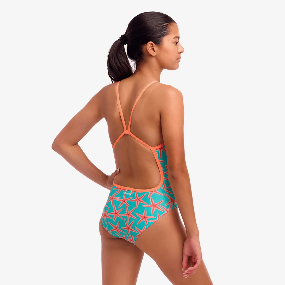 Funkita Girl's Single Strap One Piece - Star Party - Image 2