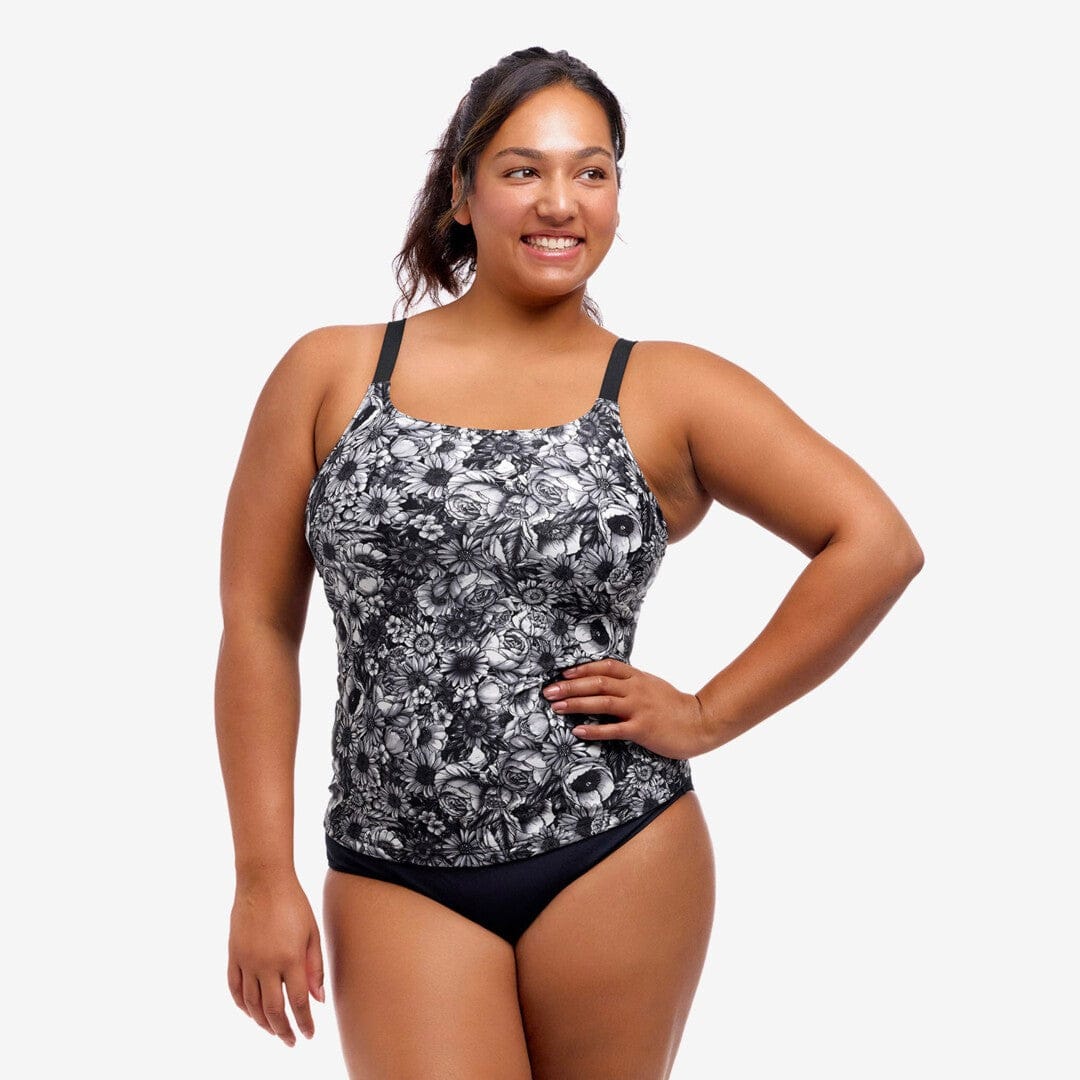 Funkita Ladies Scoop Neck Tankini Top - Nights Rose