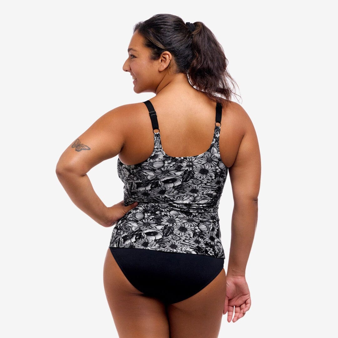 Funkita Ladies Scoop Neck Tankini Top - Nights Rose - Image 2