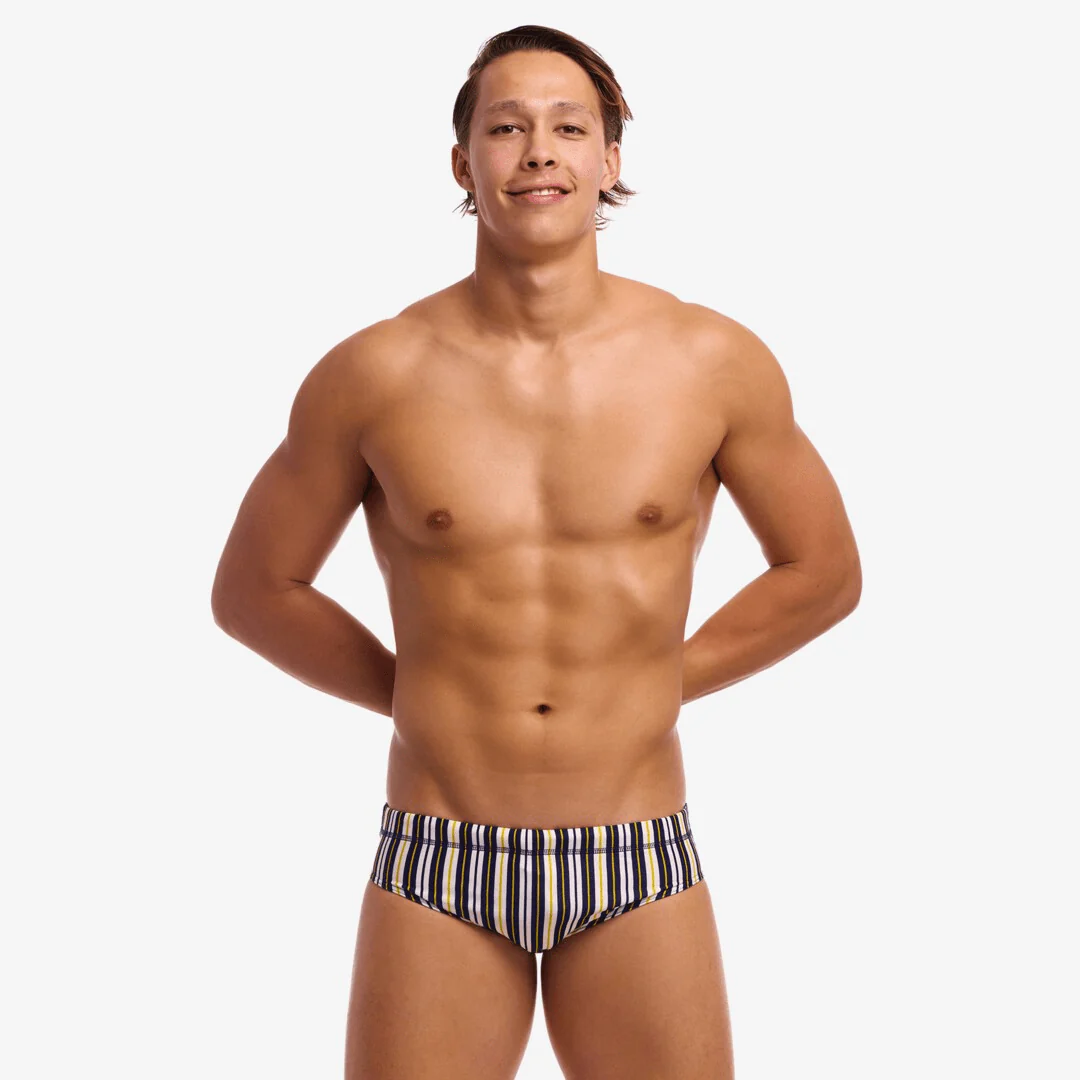 Funky Trunks Men's Classic Brief - Admiralty Stripe