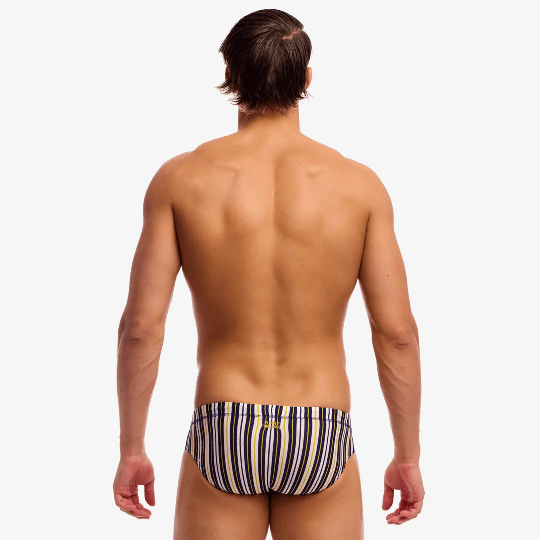 Funky Trunks Men's Classic Brief - Admiralty Stripe - Image 2