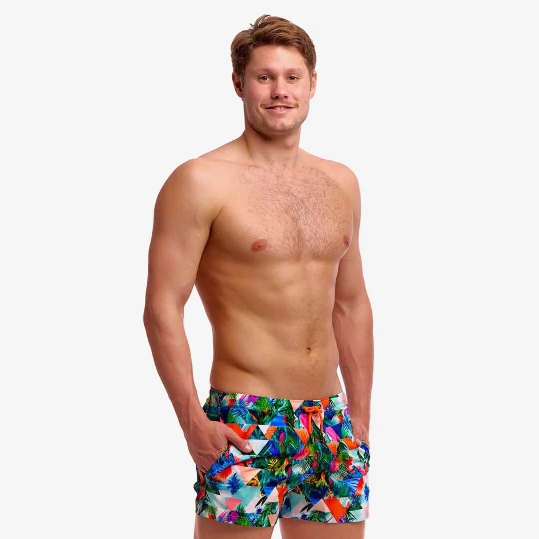 Funky Trunks Men's Shorty Shorts Short - Palm Prism