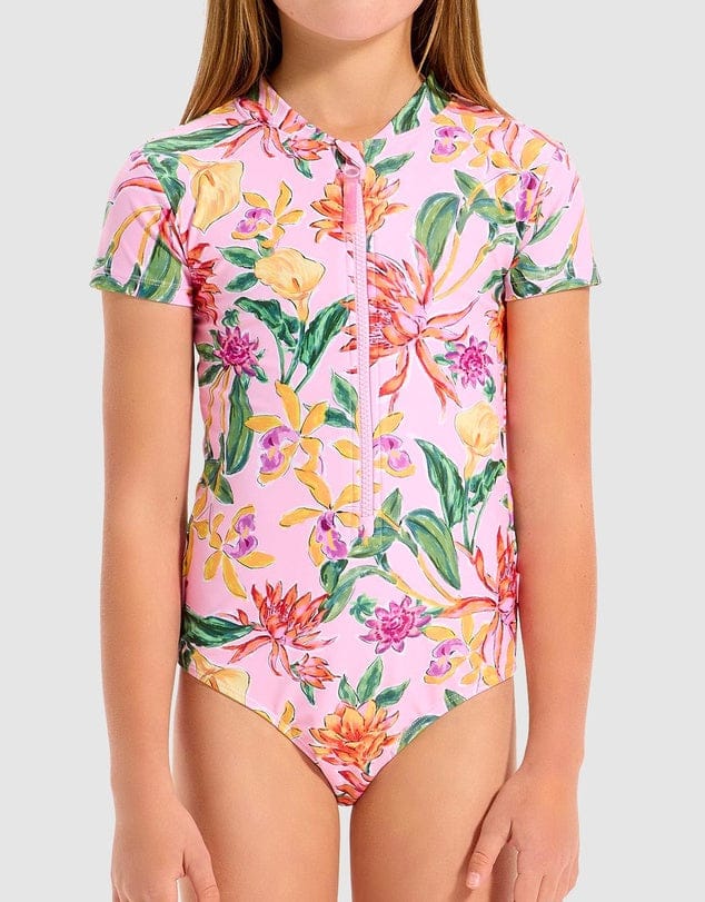 Girls Hot House Pink Paddle Suit
