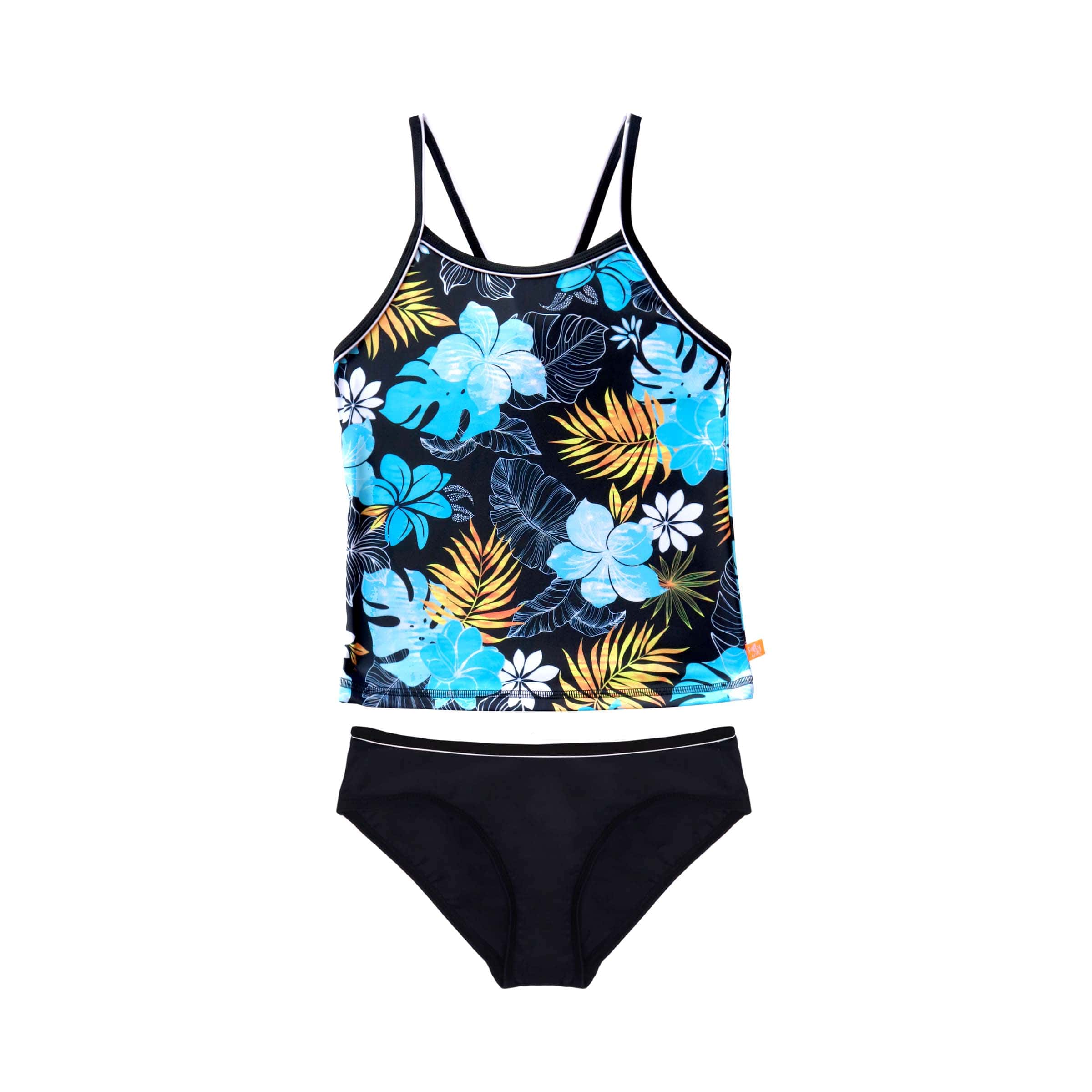 Girls Tropicana Singlet Bikini - Black Tropic - Image 5