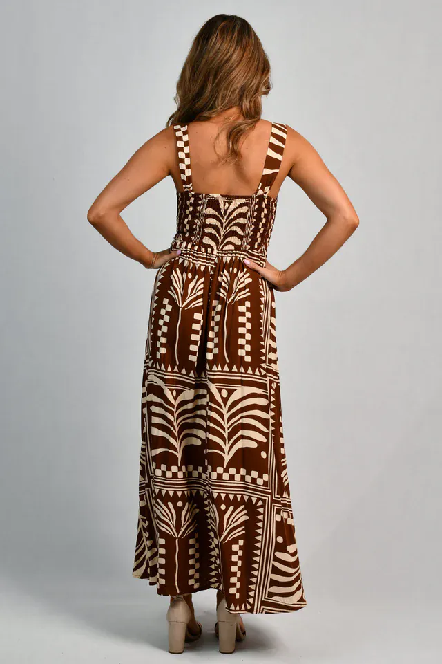 Go Girl Emily Maxi Dress - Tribal Artisan Brown - Image 2