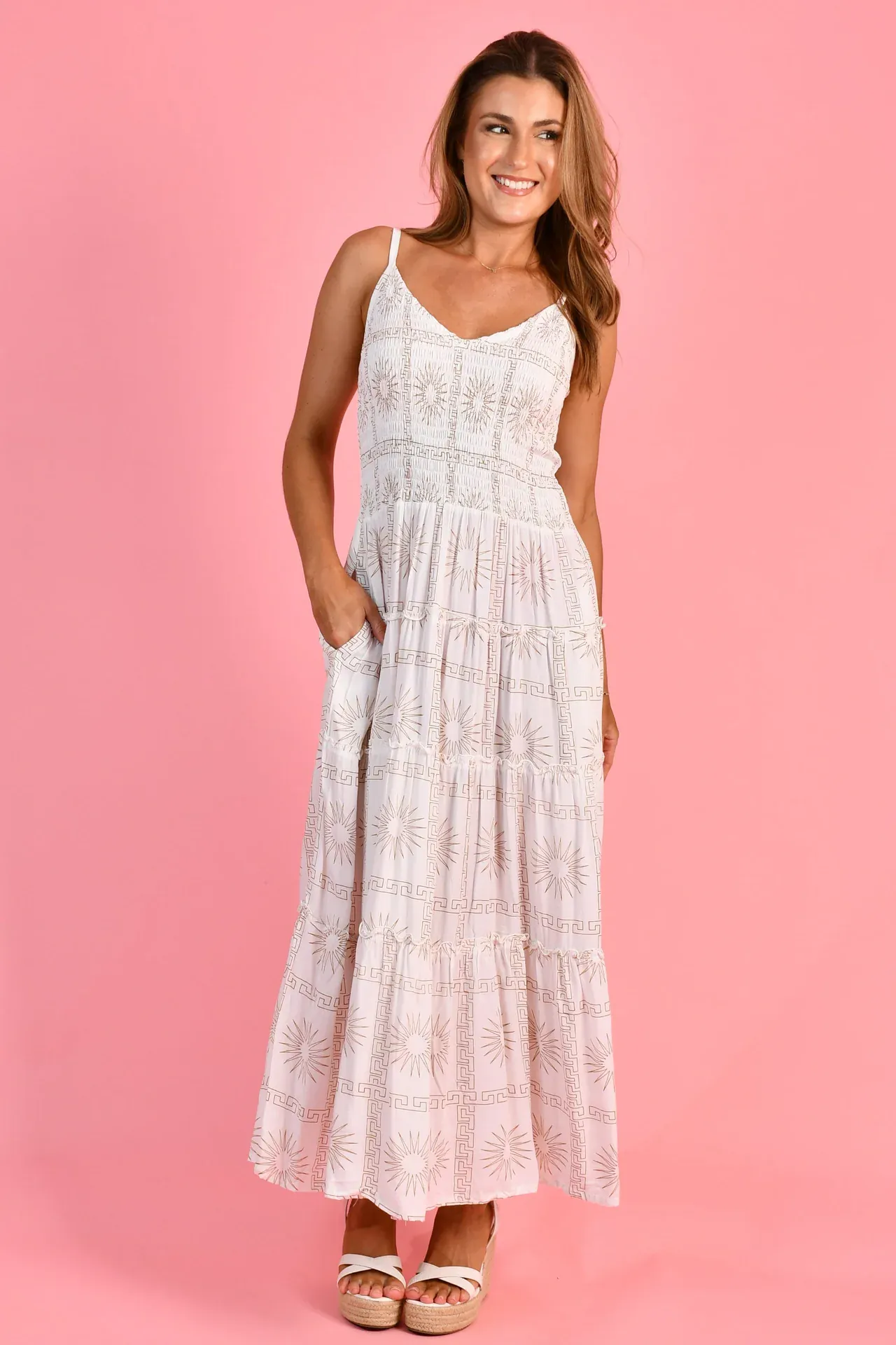 Go Girl Traveller Maxi Dress - Greek Radiance - Image 3