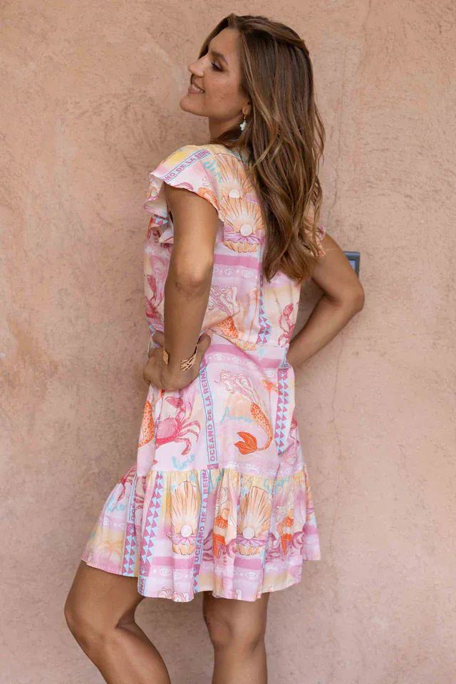 Go Girl Twiggy Dress - Mermaid Bay Pink - Image 3
