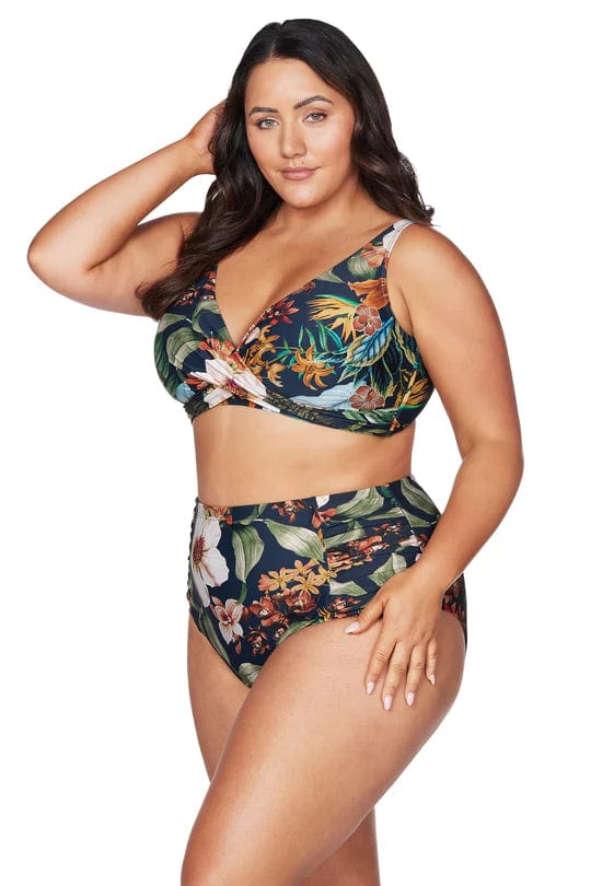 Into The Saltu Botticelli High Waist Swim Pant - Navy - Image 3